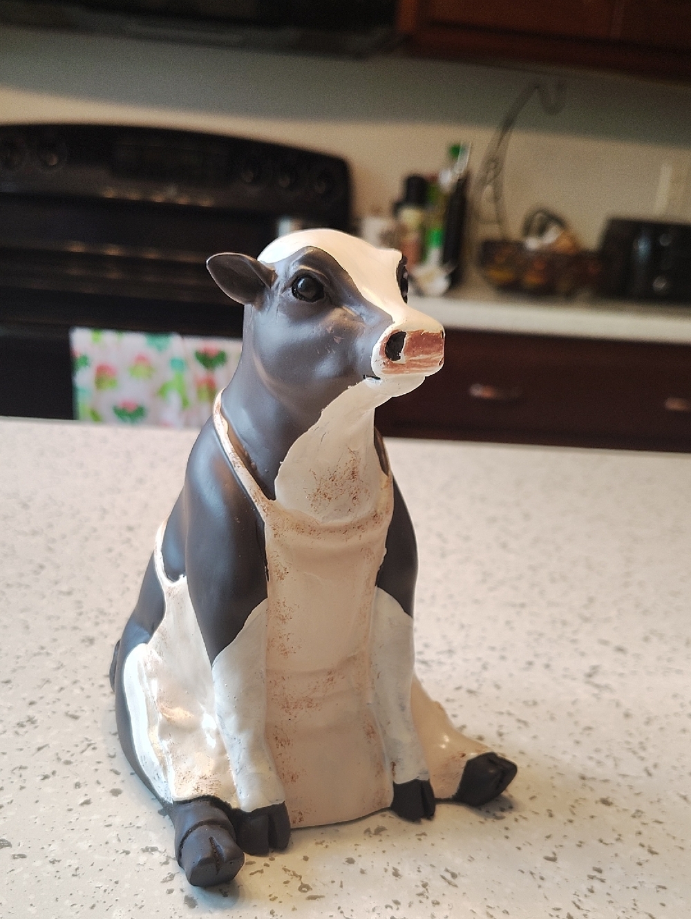 Black & White Cow Figurine Decorative